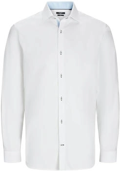 Jack & Jones Parker Detail Langarmhemd (12260641) brightwhite/slimfit Jack & Jones Parker Detail Langarmhemd (12260641) brightwhite/slimfit
