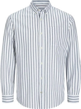 Jack & Jones Oxford Plus Size Langarmhemd (12190444) ensign blue / stripes stripes