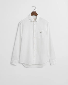 GANT Regular Fit Baumwoll Leinen Hemd (3250082) white