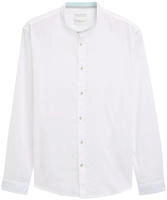 Tom Tailor 1045101, Tom Tailor Regular Fit Freizeithemd aus Leinen-Baumwoll-Mix Weiss