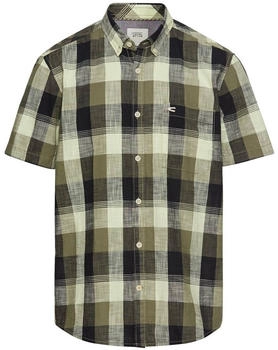 Camel Active Checked short-sleeve shirt made of pure cotton (409261-5S61) dark green