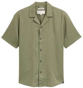 Tom Tailor Denim Relaxed Fit Kurzarmhemd mit Leinenanteil tree moss green (1045185_10905)