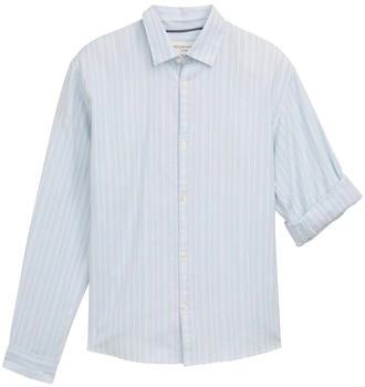 Tom Tailor Denim Relaxed Fit Hemd mit Turn-up-Funktion light blue stripe (1046174_37867)