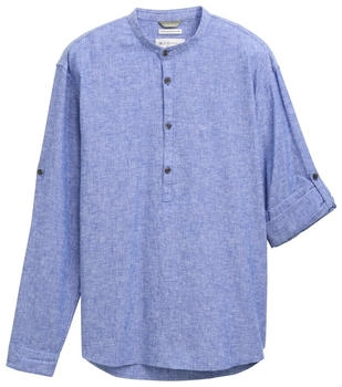 Tom Tailor Denim Relaxed Fit Tunika Hemd mit Leinenanteil royal blue chambray (1045187_34406)