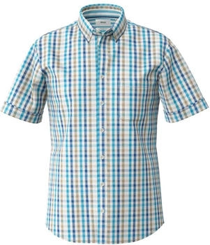 BRAX Modern Fit Hemd Kurzarm blau