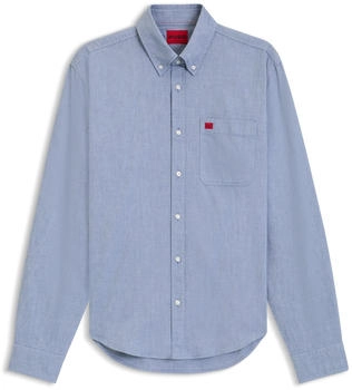 HUGO Slim-Fit Button-Down-Hemd aus gewaschener Oxford-Baumwolle - Style Evito 50479302 Blau
