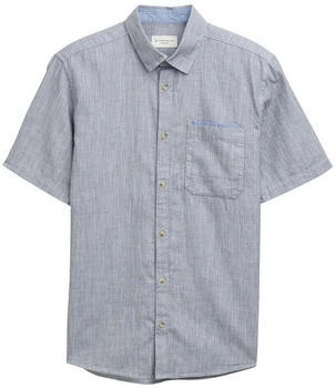 Tom Tailor Regular Fit Kurzarmhemd aus Baumwolle navy slub structure (1046098_37910)