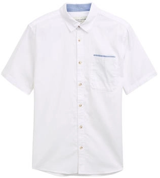 Tom Tailor Regular Fit Kurzarmhemd aus Baumwolle White (1046098_20000)