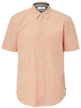s.Oliver Freizeithemd Kurzarm Button-Down-Kragen orange
