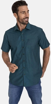 Jan Vanderstorm Kurzarmhemd EVIN Comfort Fit petrol