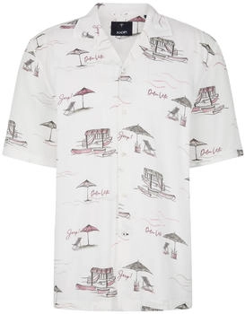 Joop! Hemd 'Kawai' creme oliv weinrot schwarz