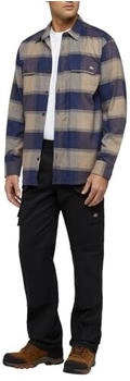 Dickies Flex Flannel LS Relaxed Shirts desert sand