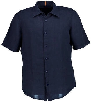 Boss Orange Hemden Regular Fit Kurzarm blau
