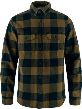 Fjällräven övik Heavy Flannel Shirt holzbraun dunkelblau 265-555