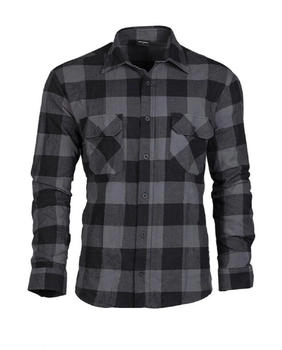 Mil Tec Flanell Hemd Light Longsleeve schwarz grau