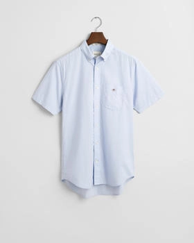 GANT Regular Fit Hemd Kurzarm hellblau