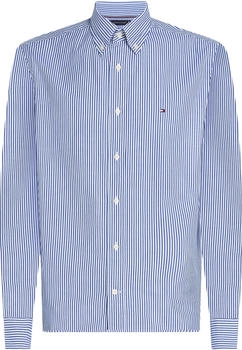 Tommy Hilfiger Regular Fit gestreiftes Popeline-Hemd (MW0MW37549) wedge blue/optic white