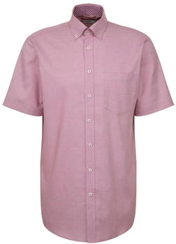 Seidensticker B&uuml;gelfreies Struktur-Kurzarm-Business-Hemd in Regular mit Button-Down-Kragen (01.146649) rosa/pink