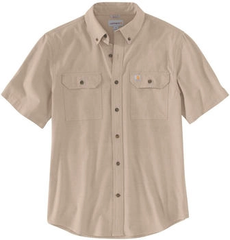 Carhartt Loose Fit Midweight Chambray Kurzarm Hemd beige