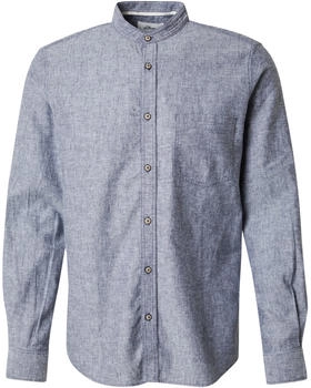 s.Oliver Regular Fit: Hemd aus Leinenmix mit Stehkragen blau 2163065.5852.