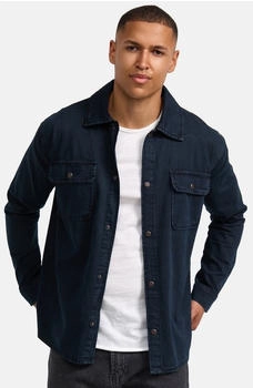 Indicode Hemd blau Regular Fit Baumwolle