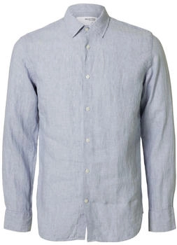 Selected Leinenhemd Slhregkylian blau