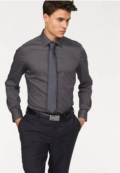 Bruno Banani Langarmhemd slim-fit anthrazit