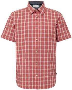 s.Oliver Regular Fit: Kariertes Kurzarmhemd mit Struktur rot 2163034.42N1.