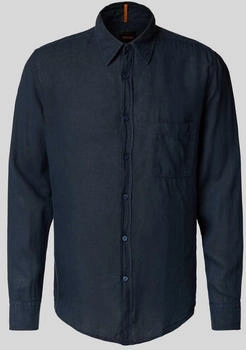 Boss Orange Leinenhemd 'Relegant' dunkelblau