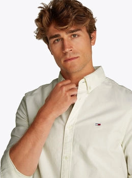 Tommy Hilfiger Langarmhemd TJM REG OXFORD SHIRT EXT ecru – Oxford-Gewebe aus reiner Baumwolle für natürlichen Tragekomfort