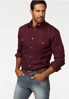 Arizona Jeans Langarmhemd im Western-Stil bordeaux
