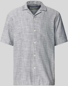 Tom Tailor Denim Relaxed Fit Kurzarmhemd Struktur coal grey blue