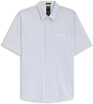 Hugo Boss Regular-Fit Hemd aus gestricktem Baumwoll-Piqué - Style B_EXCURSE_S 50544851 Weiß