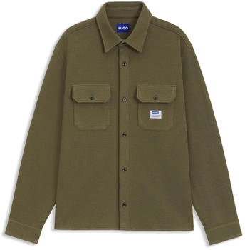 HUGO Oversized Hemd aus strukturiertem Baumwoll-Mix - Style Ekynone 50534184 Khaki
