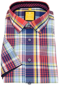 Redmond Kurzarmhemd Modern Fit kariert blau mehrfarbig