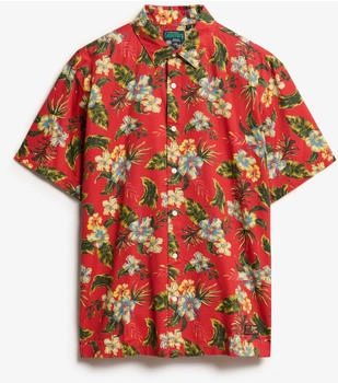 Superdry Hawaii-Hemd rot schwarz M4010947A
