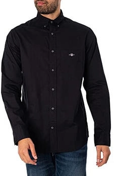 GANT Langarmhemd Regular Fit Popeline schwarz