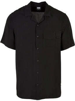 Urban Classics TB4916-Viscose Camp Shirt Hemd schwarz