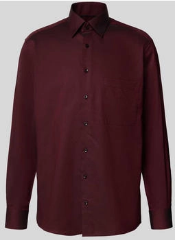 Eterna Business-Hemd Knopfleiste bordeaux