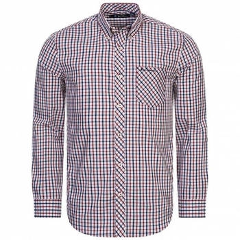 Ben Sherman House Check Langarm Hemd 0077861-rot
