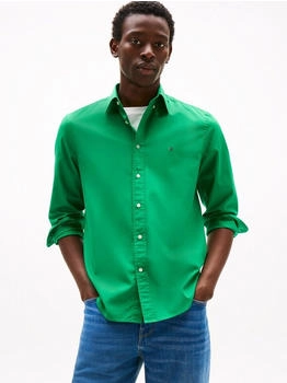Tommy Hilfiger Flex Poplin Solid Regular Fit Hemd olympicgrün