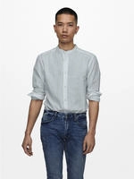 ONLY & SONS Langarmhemd "ONSCAIDEN LS SOLID LINEN MAO SHIRT NOOS" Baumwolle mit