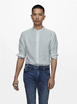 Only & Sons Leinen-Mix Hemd 'CAIDEN' hellblau