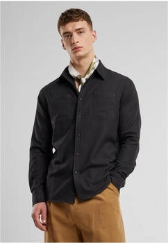 Urban Classics Langarmhemd Flanell Shirt schwarz