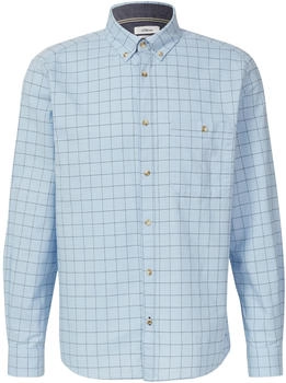 s.Oliver Regular Fit: Karo-Hemd aus Baumwolle mit Button-Down-Kragen blau 2169482.50N0.