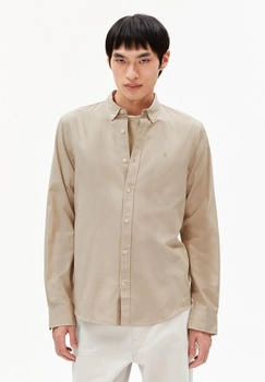 armedangels Quaasa Stripe Longsleeve Shirt light sage-oatmilk