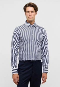 Eterna Hemd Slim Fit Streifen dunkelblau weiß