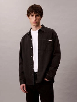 Calvin Klein Langarmhemd CLASSIC schwarz Regular Fit