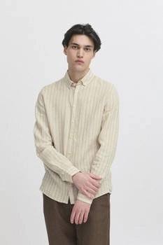 Casual Friday Freizeithemd 'DALLAS' Leinen-Baumwoll-Mix taupe