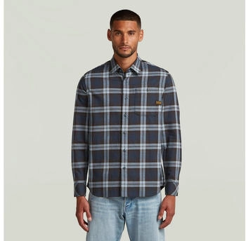 G-Star Bristum Slim Hemd ash blue toby check D23553-D748-H522